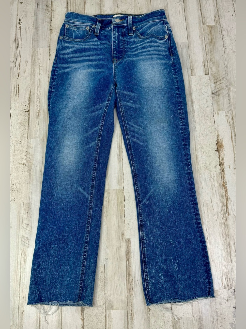 J Crew Billie Demi Boot Crop Jeans Womens 26 (27x26) Blue Denim Mid Rise